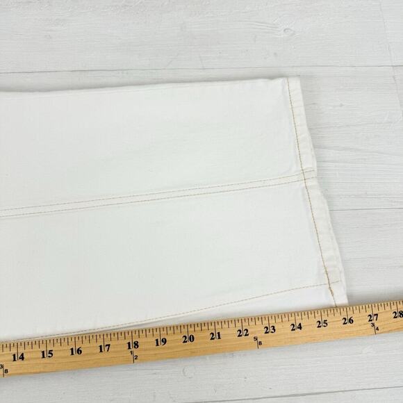 Rails Denim Size 29 The Getty Crop Utility Wide Leg Jeans Ecru High Rise Preppy - Picture 15 of 16